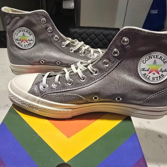 NEW 2024 Chuck 70 High Pride 2024 Converse Sneakers Chuck 70 A10214C SIZE 10 NEW - Picture 5 of 16